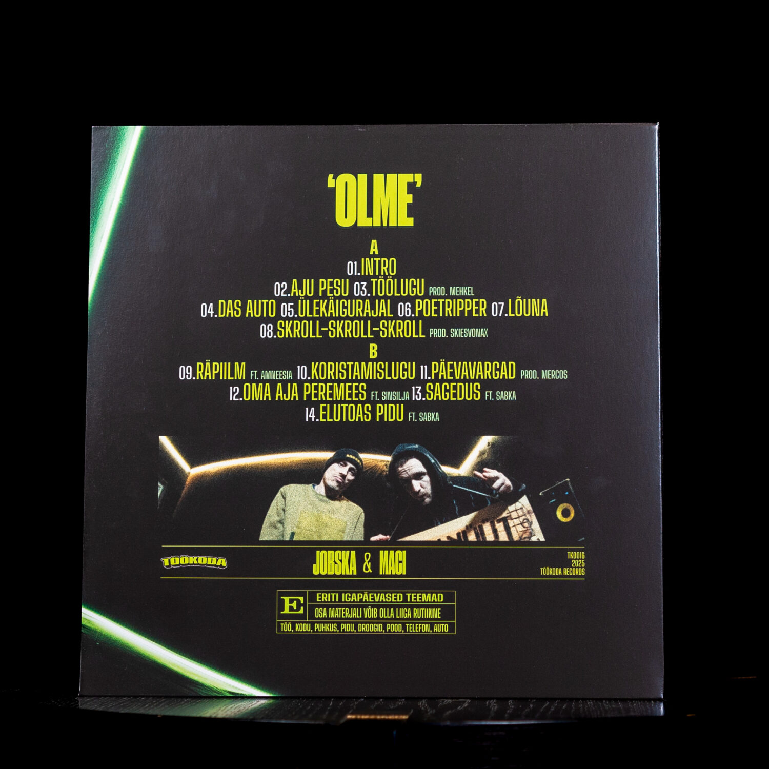 Jobska & MACI "OLME" (LP, roheline) - Image 3